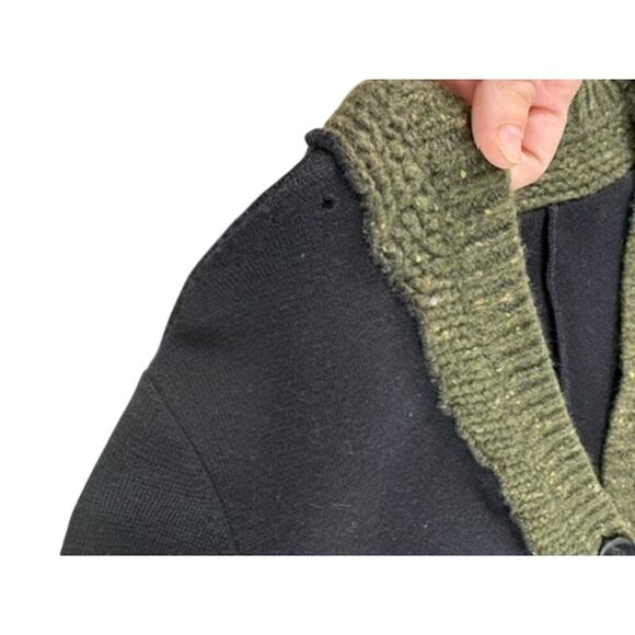 NO TAG- Wool Blend Mixed Materials Sweater Tulip Hem PLZ READ,FINAL SALE! Goth - Picture 10 of 14